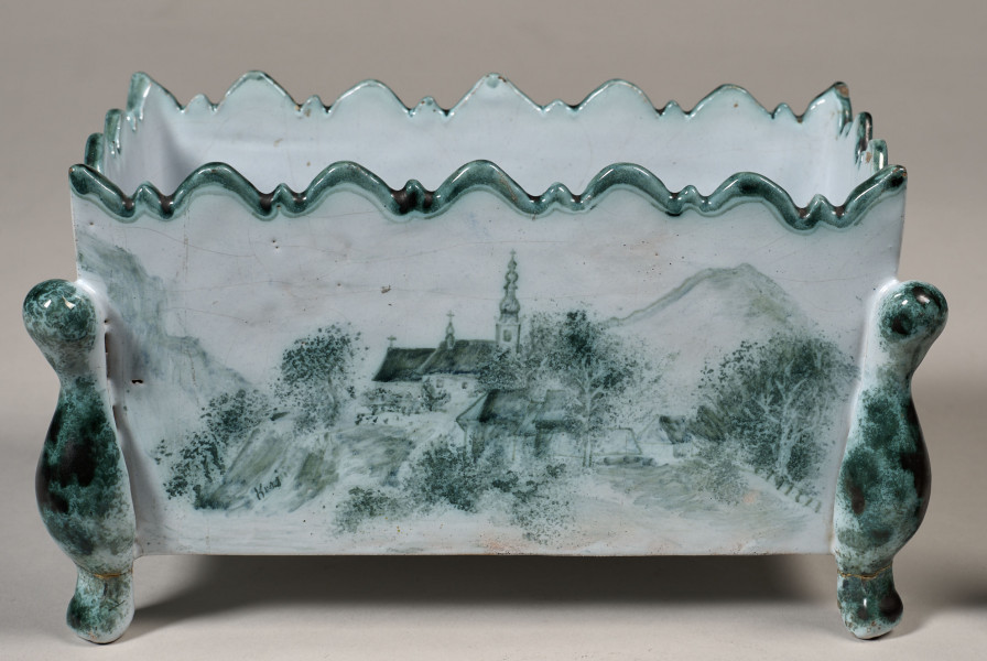 Żardiniera ceramiczna - bok szerszy