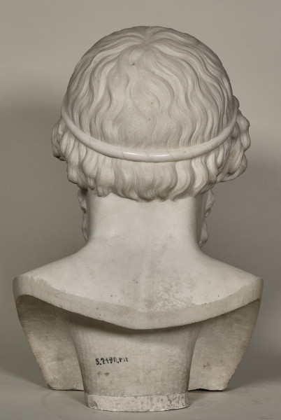 Homer. Popiersie marmurowe. Homer przedstawiony jest jako stary mężczyzna. Tył