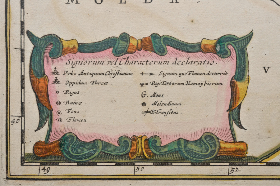 fragment lica - legenda dotycząca znakó topograficznych