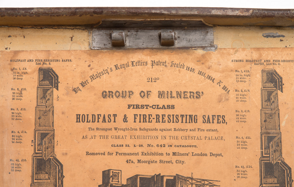 detal - fragment ulotki reklamowo-handlowej przedstawiającej ofertę firmy, od spodu pokrywy