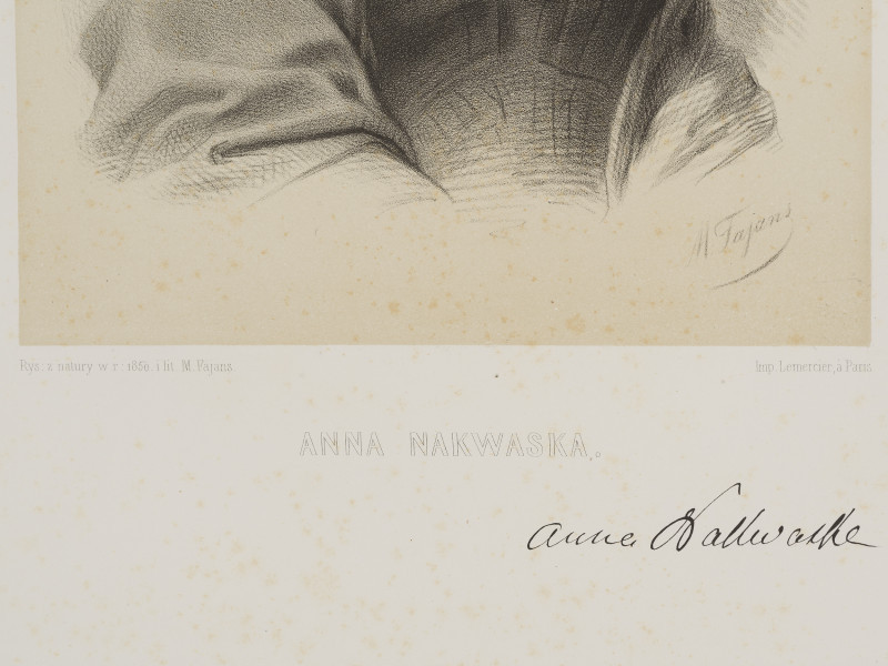 zbliżenie na fragment grafiki - sygnatury