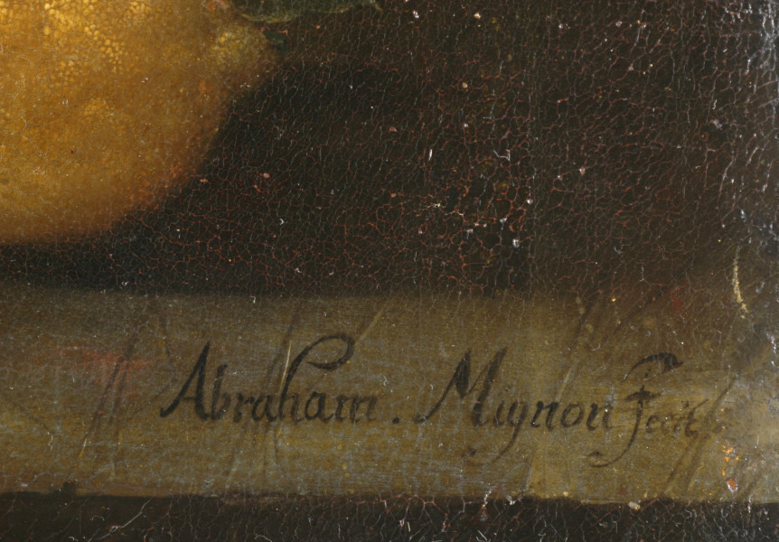 fragment lica obrazu - sygnatura