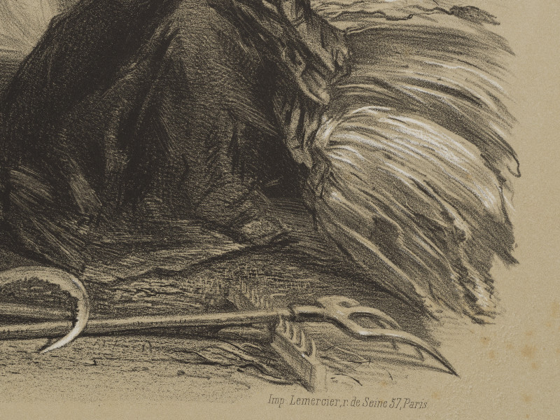 zbliżenie na fragment grafiki - sygnatura