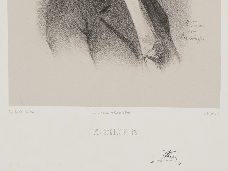 zbliżenie na fragment grafiki - sygnatury