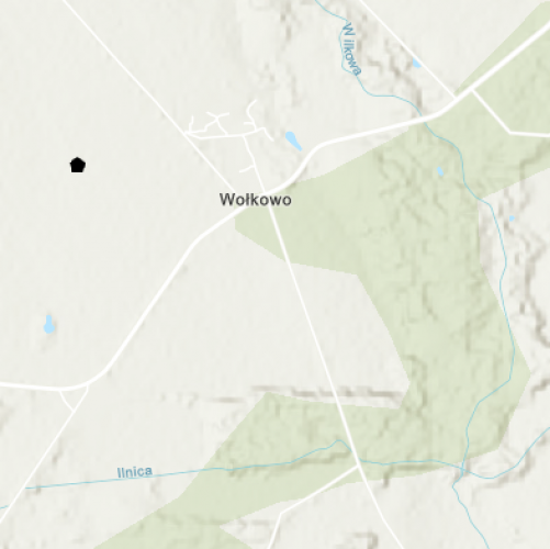 Miejsce znalezienia obiektu [Miecz brązowy] należącego obecnie do kolekcji Muzeum Narodowego w Szczecinie