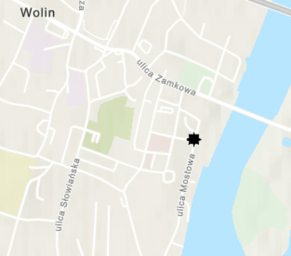 Miejsce znalezienia obiektu [Cedzak brązowy] należącego obecnie do kolekcji Muzeum Narodowego w Szczecinie