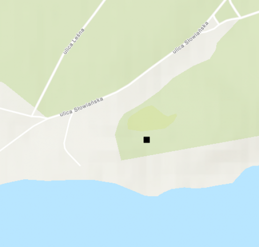 Miejsce znalezienia obiektu [Dzwoneczek brązowy] należącego obecnie do kolekcji Muzeum Narodowego w Szczecinie