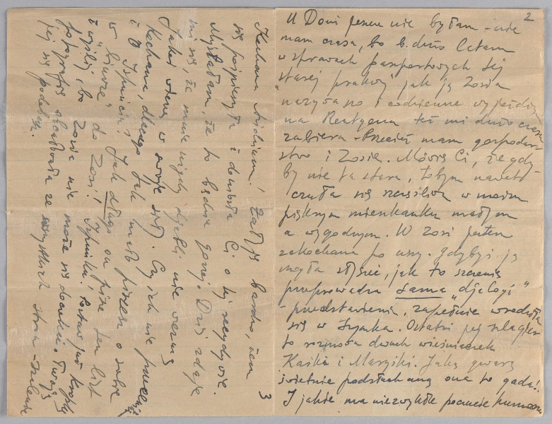 Ujęcie z góry, bifolium verso, kartka zapisana pismem odręcznym
