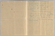 Ujęcie z góry, bifolium verso, kartka zapisana pismem odręcznym