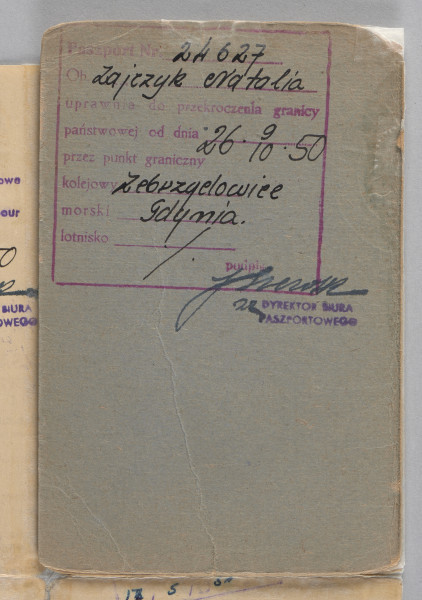 Ujęcie z góry, verso, druk urzędowy, uzupełniony, z odręcznymi notatkami