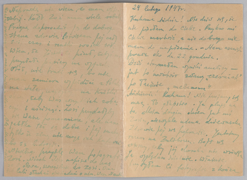 Ujęcie z góry, bifolium recto, kartka apisana pismem odręcznym