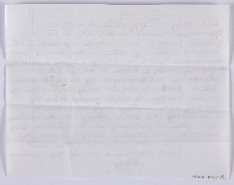 Ujęcie z góry, verso, kartka czysta, biała niezapisana