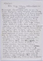 Ujęcie z góry, recto, kartka w linię, zapisana pismem odręcznym