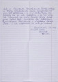 Ujęcie z góry, recto, kartka w linię, zapisana pismem odręcznym