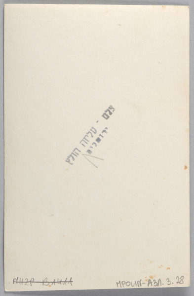 Ujęcie z góry, rewers, odwrocie fotografii z nadrukiem