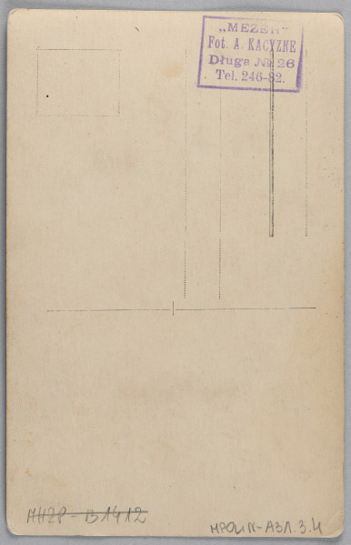 Ujęcie z góry, rewers, odwrocie fotografii z nadrukiem