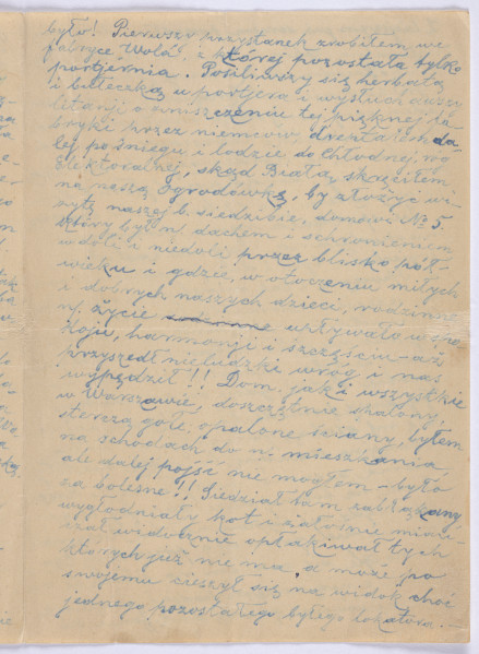 Ujęcie rewersu, prawej karty. Wszystkie strony zapisane. Papier tzw. czysty.