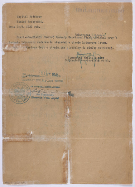 Ujęcie rewersu. List 1-kartowy. Obie strony zapisane. Papier tzw. czysty.