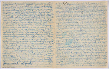 Ujęcie awersu. List 2-kartowy, bifolium. Wszystkie strony zapisane