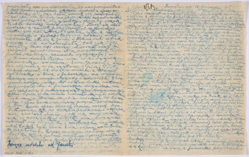 MPOLIN-A40.1.124 Ujęcie awersu. List 2-kartowy, bifolium. Wszystkie strony zapisane