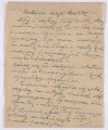 Ujęcie awersu. List 1-kartowy. Wszystkie strony zapisane. Papier tzw. czysty.