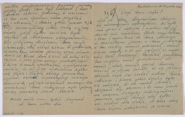 Ujęcie awersu. List 2-kartowy, bifolium. 2 strona nie jest zapisana.