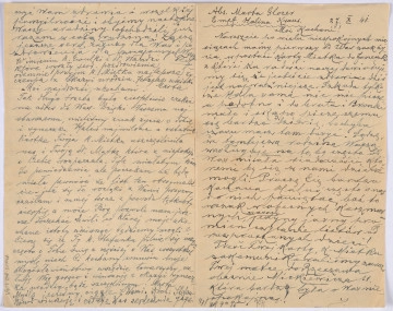 MPOLIN-A40.1.91 Ujęcie awersu. List 2-kartowy, bifolium. Wszystkie strony zapisane. Papier tzw. czysty.
