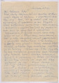 Ujęcie awersu. List 1-kartowy. Obie strony zapisane. Papier tzw. czysty.