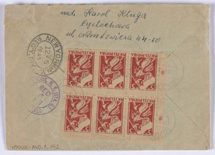 Ujęcie awersu. Koperta listu.