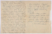 Ujęcie rewersu. List 2-kartowy, bifolium. Wszystkie strony zapisane. Papier tzw. czysty.