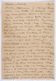Ujęcie awersu. List 1-kartowy. Obie strony zapisane. Papier tzw. czysty.