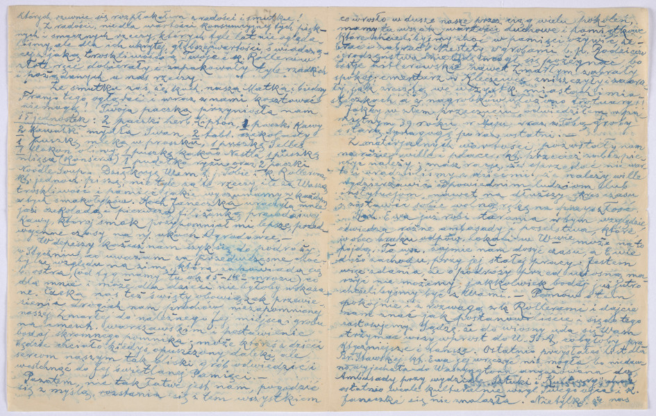 Ujęcie rewersu. List 2-kartowy, bifolium. Wszystkie strony zapisane