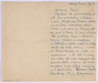 ujęcie awersu. List 2-kartowy, bifolium. Zapisane są swie pierwsze strony. Papier w linie.