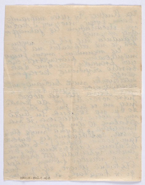 Ujęcie rewersu. 2 karta. List 5-kartowy. Karty są jednostronnie zapisane. Papier tzw. czysty.