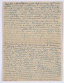 Ujęcie awersu. List 1-kartowy. Obie strony zapisane. Papier tzw. czysty.