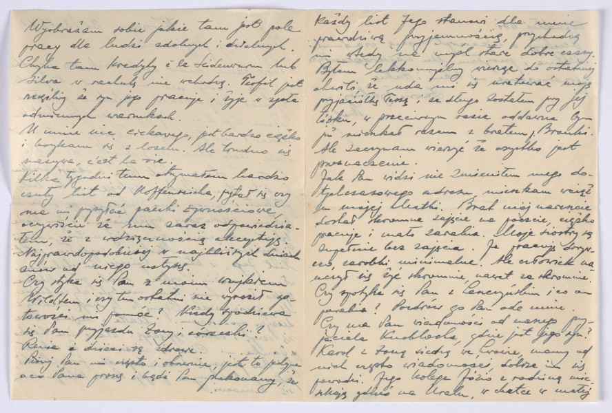 Ujęcie rewersu. List 2-kartowy, bifolium. Wszystkie strony zapisane.