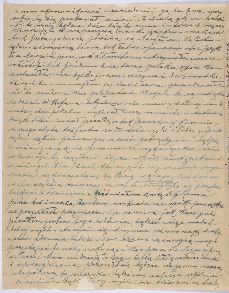 Ujęcie awersu, prawej strony. List 2-kartowy, bifolium. Wszystkie strony zapisane. Papier tzw. czysty.