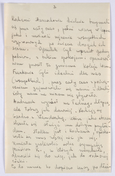Ujęcie awersu. 2 karty. 1 i 2 karta zapisane jednostronnie. Papier tzw. czysty.