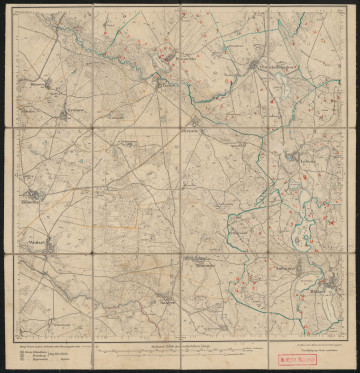 Mapa drukowana 968 Labenz I - Ujęcie z przodu; Mapę 968 Labenz I opracowano w 1890, wydano w 1892, a dodrukowano w 1912 roku. Obejmuje obszar w pobliżu miejscowości Labenz, Kreis Schivelbein, Reg. Bez. Köslin, Prov. Pommern, dziś Łabędzie, pow. łobeski, woj. zachodniopomorskie, Polska. Jest jedynym egzemplarzem arkusza przedwojennej mapy topograficznej oznaczonego godłem 968, zawierającym dane o lokalizacji obiektów i ich nazw w zasobie archiwalnym Flurnamen Sammlung. Na drukowanej mapie ręcznie naniesiono warstwę z numeracją obiektów fizjograficznych odnoszących się do miejscowości: Panzerin, dziś Pęczerzyno; Venzlaffshagen, dziś Więcław; Labenz; Nuthagen, dziś Nętno; Rützow, dziś Rydzewo.