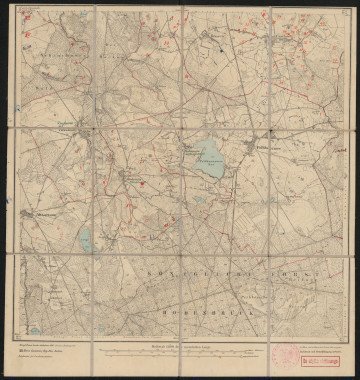 MNS/ADA-M/288 Mapa drukowana 65 Pribbernow I - Ujęcie z przodu; Mapę 865 Pribbernow I opracowano i wydano w 1886, a dodrukowano w 1912 roku (dane na podstawie drugiego egzemplarza). Obejmuje obszar w pobliżu miejscowości Pribbernow, Kreis Cammin, Reg. Bez. Stettin, Prov. Pommern, dziś Przybiernów, pow. goleniowski, woj. zachodniopomorskie, Polska. Jest jednym z dwóch zachowanych egzemplarzy arkusza przedwojennej mapy topograficznej oznaczonego godłem 865, zawierającym dane o lokalizacji obiektów i ich nazw w zasobie archiwalnym Flurnamen Sammlung. Na drukowanej mapie ręcznie naniesiono warstwę z numeracją obiektów fizjograficznych odnoszących się do miejscowości: Kl. Weckow, dziś Wiejkowo; Bresow, dziś Brzozowo; Cartlow, dziś Kartlewo; Pribbernow; Sabessow, dziś Zabierzewo.
Mapę 865 Pribbernow II opracowano i wydano w 1886, a dodrukowano w 1912 roku. Obejmuje obszar w pobliżu miejscowości Pribbernow, Kreis Cammin, Reg. Bez. Stettin, Prov. Pommern, dziś Przybiernów, pow. goleniowski, woj. zachodniopomorskie, Polska. Jest jednym z dwóch zachowanych egzemplarzy arkusza przedwojennej mapy topograficznej oznaczonego godłem 865, zawierającym dane o lokalizacji obiektów i ich nazw w zasobie archiwalnym Flurnamen Sammlung. Na drukowanej mapie ręcznie naniesiono warstwę z numeracją obiektów fizjograficznych odnoszących się do miejscowości: Schinchow, dziś Siniechowo; Trebenow, dziś Trzebianowo; Cartlow, dziś Kartlewo; Rissnow, dziś Rzystnowo; Alt Sarnow, dziś Żarnowo; Medewitz, dziś Miodowice; Sabesow, dziś Zabierzewo; Pribbernow.