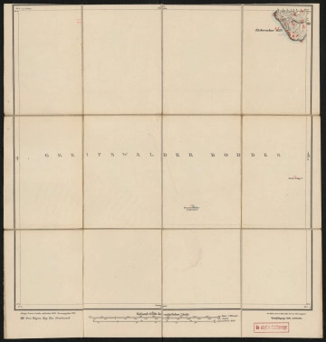 drukowana mapa 442 Zickersches Höft I - Ujęcie z przodu; Mapę 442 Zickersches Höft I opracowano w 1885, wydano w 1886 roku. Obejmuje obszar w pobliżu miejscowości Zickersches Höft, Kreis Rügen, Reg. Bez. Stralsund, Prov. Pommern, dziś Kreis Vorpommern-Rügen, Bundesland Mecklenburg-Vorpommern, Niemcy. Jest jedynym zachowanym egzemplarzem arkusza przedwojennej mapy topograficznej oznaczonego godłem 442, zawierającym dane o lokalizacji obiektów i ich nazw w zasobie archiwalnym Flurnamen Sammlung. Na drukowanej mapie ręcznie naniesiono warstwę z numeracją obiektów fizjograficznych odnoszących się do miejscowości: Zickersches Höft.