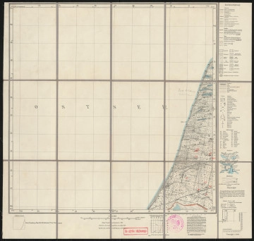 drukowana mapa 309 Ibenhorst II - Ujęcie z przodu. Mapę 309 Ibenhorst II opracowano w 1884, a skorygowano i wydano w 1924 roku. Obejmuje obszar w pobliżu miejscowości Ibenhorst, Kreis Franzburg, Reg. Bez. Stralsund, Prov. Pommern, dziś Kreis Vorpommern-Rügen, Bundesland Mecklenburg-Vorpommern, Niemcy. Jest jedynym zachowanym egzemplarzem arkusza przedwojennej mapy topograficznej oznaczonego godłem 309, zawierającym dane o lokalizacji obiektów i ich nazw w zasobie archiwalnym Flurnamen Sammlung. Na drukowanej mapie ręcznie naniesiono warstwę z numeracją obiektów fizjograficznych odnoszących się do miejscowości: Ibenhorst.