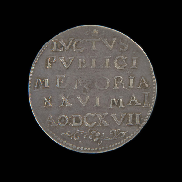 1/8 talara - Ujęcie rewersu. Na rewersie napis w pięciu wierszach.