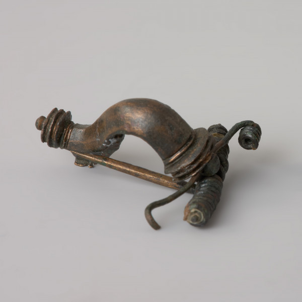 Zapinka z brązu - Ujęcie z boku. Zapinka z brązu.