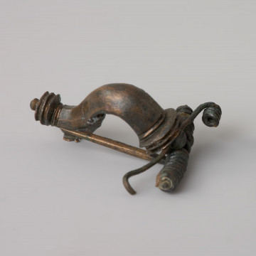 Zapinka z brązu - Ujęcie z boku. Zapinka z brązu.