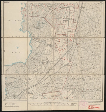 Mapa drukowana  1150 Gr. Christinenberg II - Ujęcie z przodu; Mapę 1150 Gr. Christinenberg II opracowano i wydano w 1886, a dodrukowano w 1922 roku. Obejmuje obszar w pobliżu miejscowości Gr. Christinenberg, Kreis Naugard, Reg. Bez. Stettin, Prov. Pommern, dziś Kliniska Wielkie, pow. goleniowski, woj. zachodniopomorskie, Polska. Jest jednym z dwóch zachowanych egzemplarzy arkusza przedwojennej mapy topograficznej oznaczonego godłem 1150, zawierającym dane o lokalizacji obiektów i ich nazw w zasobie archiwalnym Flurnamen Sammlung. Na drukowanej mapie ręcznie naniesiono warstwę z numeracją obiektów fizjograficznych odnoszących się do miejscowości: Ibenhorst, dziś Iwno; Gr., Kl. Sophienthal, dziś Warcisławiec, Warcisławek; Rörchen, dziś Rurka; Gr., Kl. Christinenberg, dziś Kliniska Wielkie, Małe; Augustwalde, dziś Wielgowo.