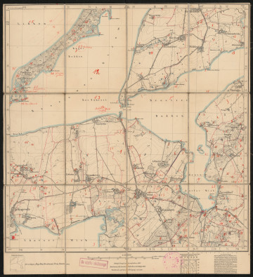 drukowana mapa 258 Trent II - Ujęcie z przodu; Mapę 258 Trent II opracowano w 1885, a skorygowano i wydano w 1925 roku. Obejmuje obszar w pobliżu miejscowości Trent, Kreis Rügen, Reg. Bez. Stralsund, Prov. Pommern, dziś Kreis Vorpommern-Rügen, Bundesland Mecklenburg-Vorpommern, Niemcy. Jest jedynym zachowanym egzemplarzem arkusza przedwojennej mapy topograficznej oznaczonego godłem 258, zawierającym dane o lokalizacji obiektów i ich nazw w zasobie archiwalnym Flurnamen Sammlung. Na drukowanej mapie ręcznie naniesiono warstwę z numeracją obiektów fizjograficznych odnoszących się do miejscowości: Trent, Veyervitz, Schmantevitz, Parchow, Breetz, Moritzhagen, Reetz, Neuendorf, Kuckelvitz, Ganschvitz, Jabelitz, Tribkevitz, Zubzow, Granskevitz, Poggenhof, Schaprode, Udars.
