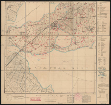Mapa drukowana 766 Usedom II - Ujęcie z przodu; Mapę 766 Usedom II opracowano i wydano w 1886, skorygowano w 1911, a dodrukowano w 1925 roku. Obejmuje obszar w pobliżu miejscowości Usedom, Kreis Usedom-Wollin, Reg. Bez. Stettin, Prov. Pommern, dziś Kreis Vorpommern-Greifswald, Bundesland Mecklenburg-Vorpommern, Niemcy. Jest jednym z dwóch zachowanych egzemplarzy arkusza przedwojennej mapy topograficznej oznaczonego godłem 766, zawierającym dane o lokalizacji obiektów i ich nazw w zasobie archiwalnym Flurnamen Sammlung. Na drukowanej mapie ręcznie naniesiono warstwę z numeracją obiektów fizjograficznych odnoszących się do miejscowości: Gneventhin, Usedom, Stolpe, Zecherin, Kolgin, Karnin, Gellenthin, Wilhelmshof, Ostklüne, Welzin.