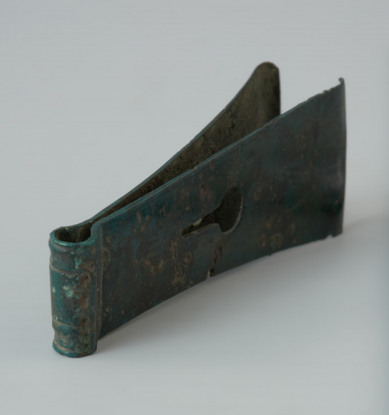 Pinceta (szczypce) z brązu. - Ujęcie z tyłu. Pinceta (szczypce) z brązu.