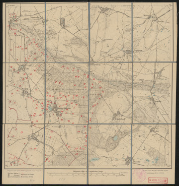 Mapa drukowana 857 Sieden-Bollentin II - Ujęcie z przodu; Mapę 857 Sieden-Bollentin II opracowano w 1883, wydano w 1884, a dodrukowano w 1911 roku. Obejmuje obszar w pobliżu miejscowości Sieden-Bollentin, Kreis Demmin, Reg. Bez. Stettin, Prov. Pommern, dziś Kreis Mecklenburgische Seenplatte, Bundesland Mecklenburg-Vorpommern, Niemcy. Jest jednym z dwóch zachowanych egzemplarzy arkusza przedwojennej mapy topograficznej oznaczonego godłem 857, zawierającym dane o lokalizacji obiektów i ich nazw w zasobie archiwalnym Flurnamen Sammlung. Na drukowanej mapie ręcznie naniesiono warstwę z numeracją obiektów fizjograficznych odnoszących się do miejscowości: Breest, Cölln, Wodarg, Sieden-Bollentin, Werder, Grischow.